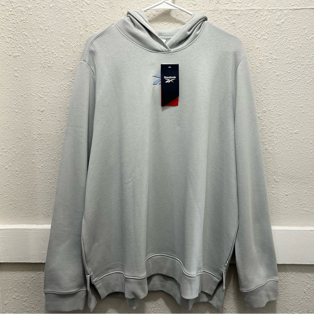 Reebok Doorbuster Women's Hoodie in Grey/Blue NWT Size 2X